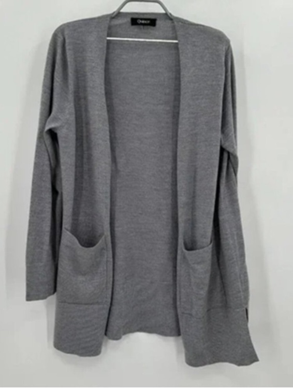 Quince Australian Merino Wool Gray Open Cardigan Sweater sz XS Women's